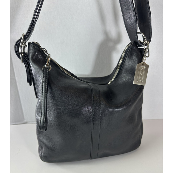 Coach Black Leather Slim Legacy Crossbody Shoulder Bag Adjustable 9326 Purse - Picture 3 of 16